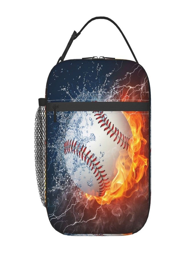 Funacola Baseball Ball Cool Lunch Bag For Boys Men Reusable Lunch Box Insulated Portable Meal Tote For Kids Girls School Women Work Travel Picnic - Image 1